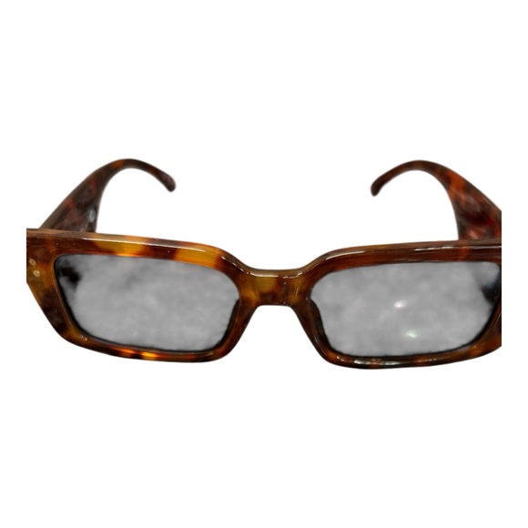 Frye Tortoise Shell Rectangle Sunglasses | Vintage Y2K Vibe pre-owned - Picture 7 of 9